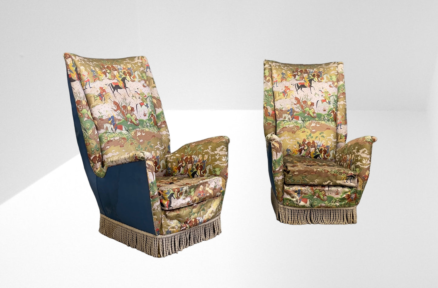 Copia del Giò Ponti for ISA Bergamo Pair of Armchairs, 1950s.