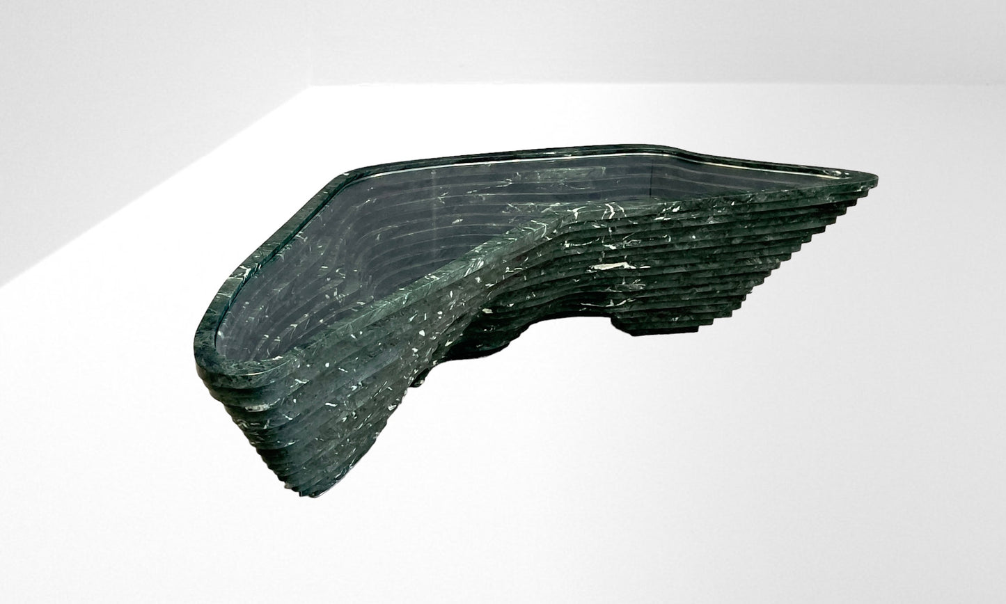 Angelo Mangiarotti (attr.) Marble coffee table, 1980s
