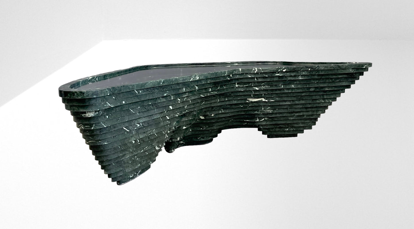 Angelo Mangiarotti (attr.) Marble coffee table, 1980s