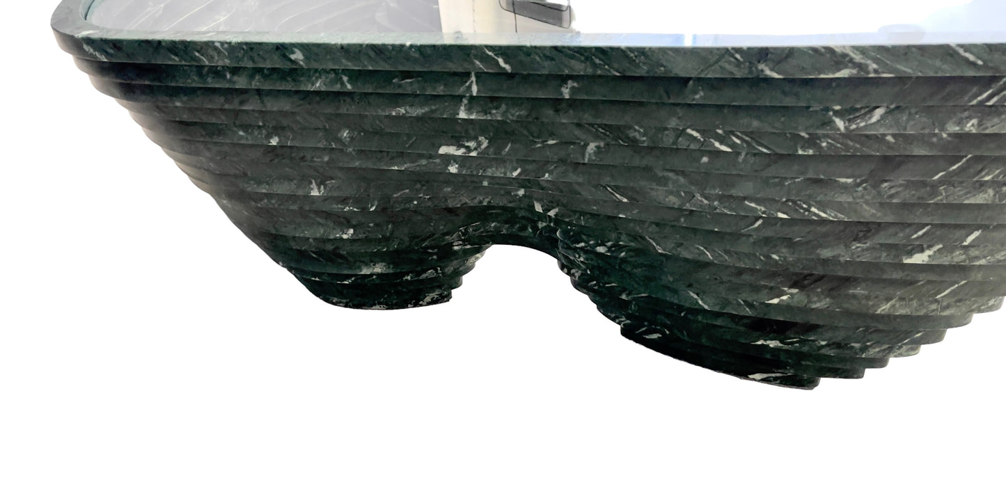 Angelo Mangiarotti (attr.) Marble coffee table, 1980s