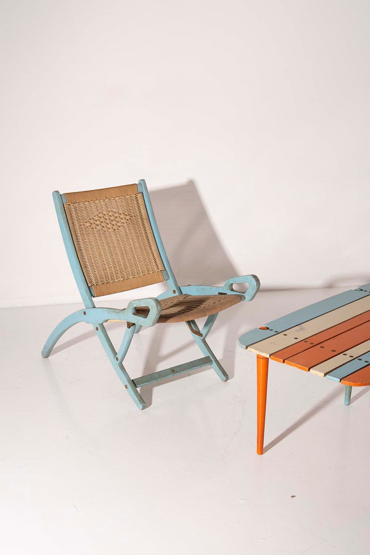 Giò Ponti for F.lli Reguitti, Ninfea armchairs with small table, 1958