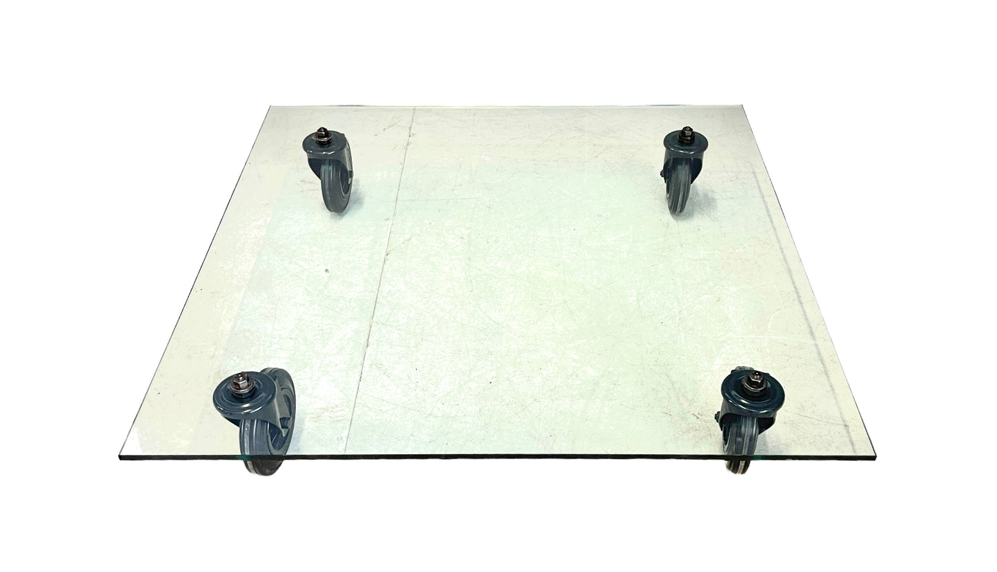 Coffee table with wheels by Gae Aulenti for Fontana Arte