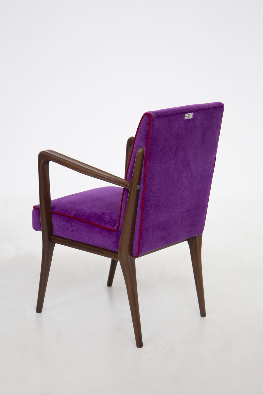 Purple Velvet Armchairs by Fratelli Consonni, 1950s