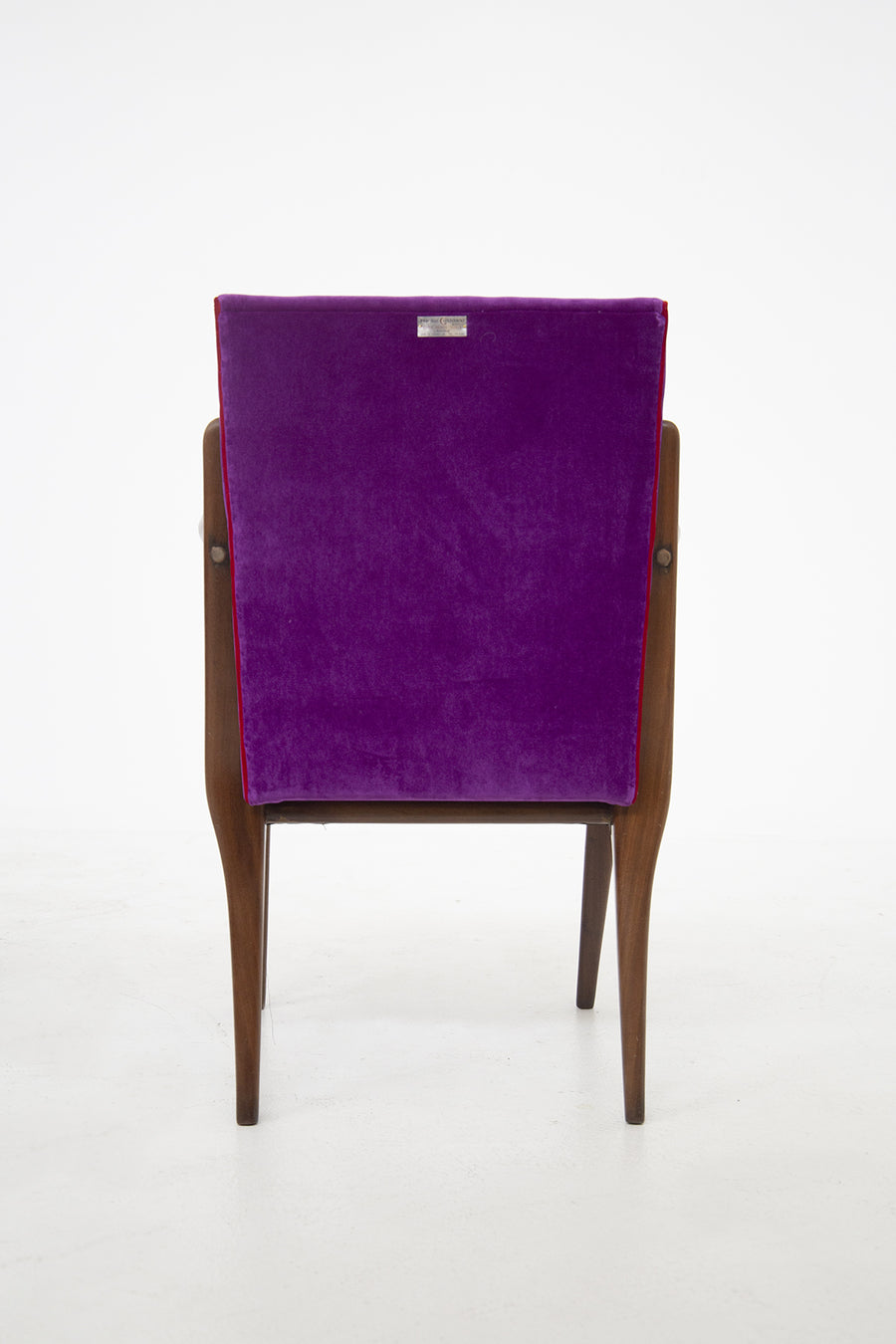 Purple Velvet Armchairs by Fratelli Consonni, 1950s
