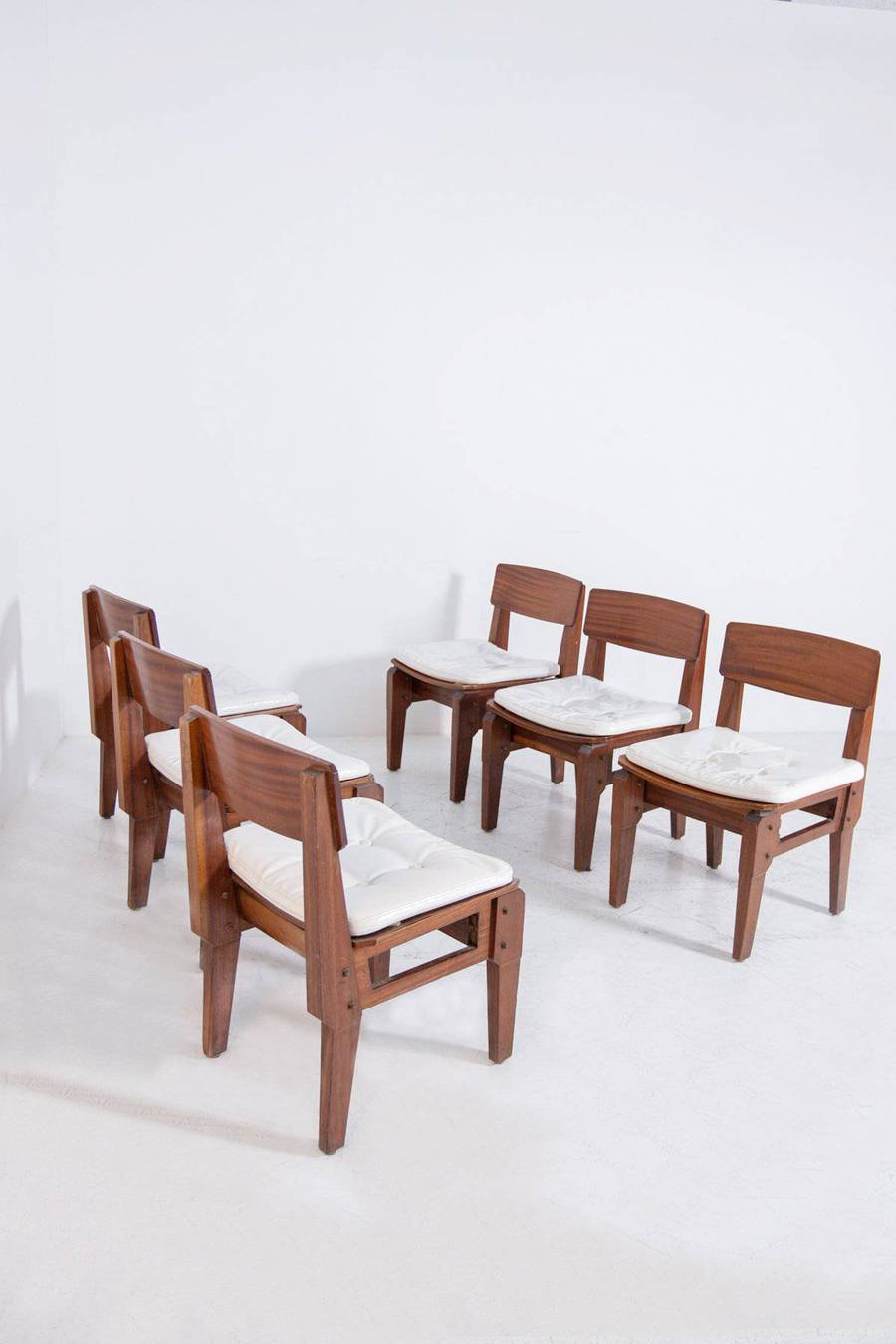 Six Chairs by Vito Sangiradi for Pallante store Bari, 1950s