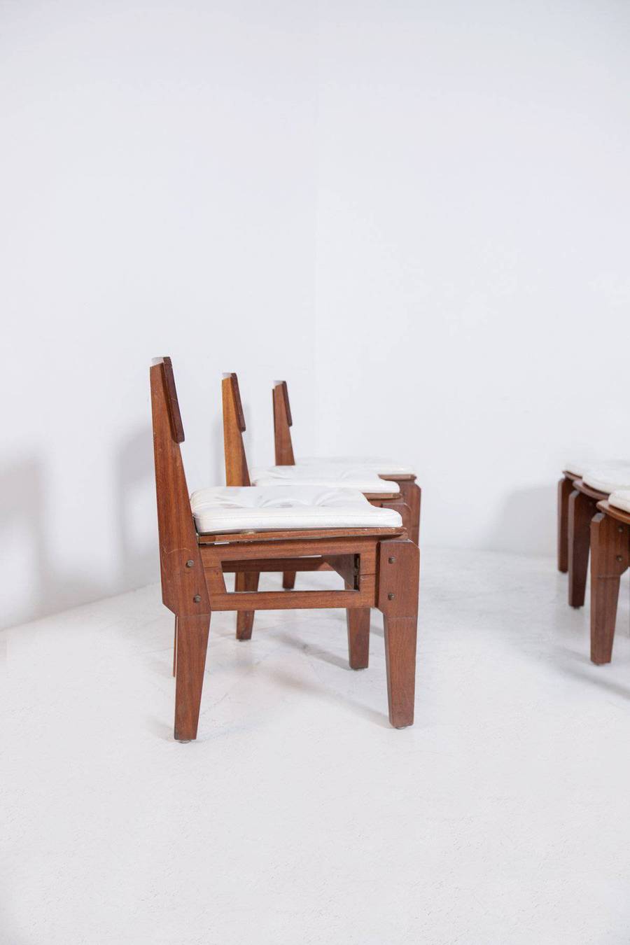 Six Chairs by Vito Sangiradi for Pallante store Bari, 1950s