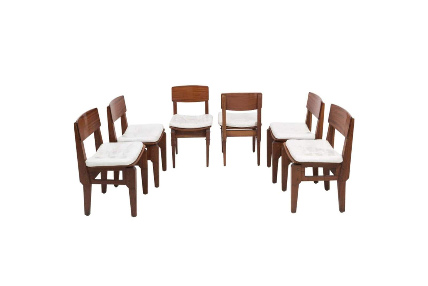 Six Chairs by Vito Sangiradi for Pallante store Bari, 1950s