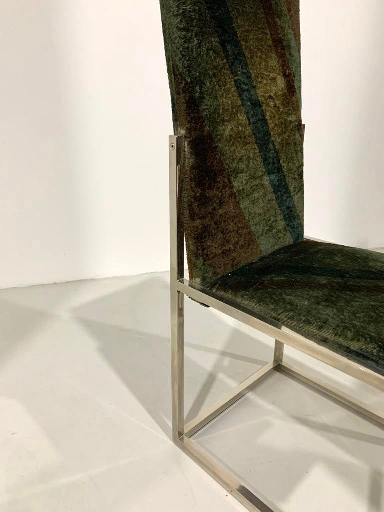 TURRI - Four Chairs in Metal and Missoni fabric. Privilege Collection, Set of 4, 1970s