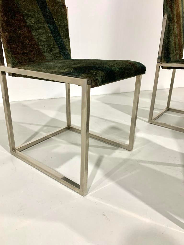 TURRI - Four Chairs in Metal and Missoni fabric. Privilege Collection, Set of 4, 1970s