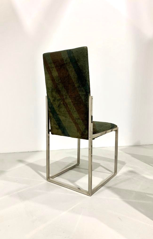TURRI - Four Chairs in Metal and Missoni fabric. Privilege Collection, Set of 4, 1970s
