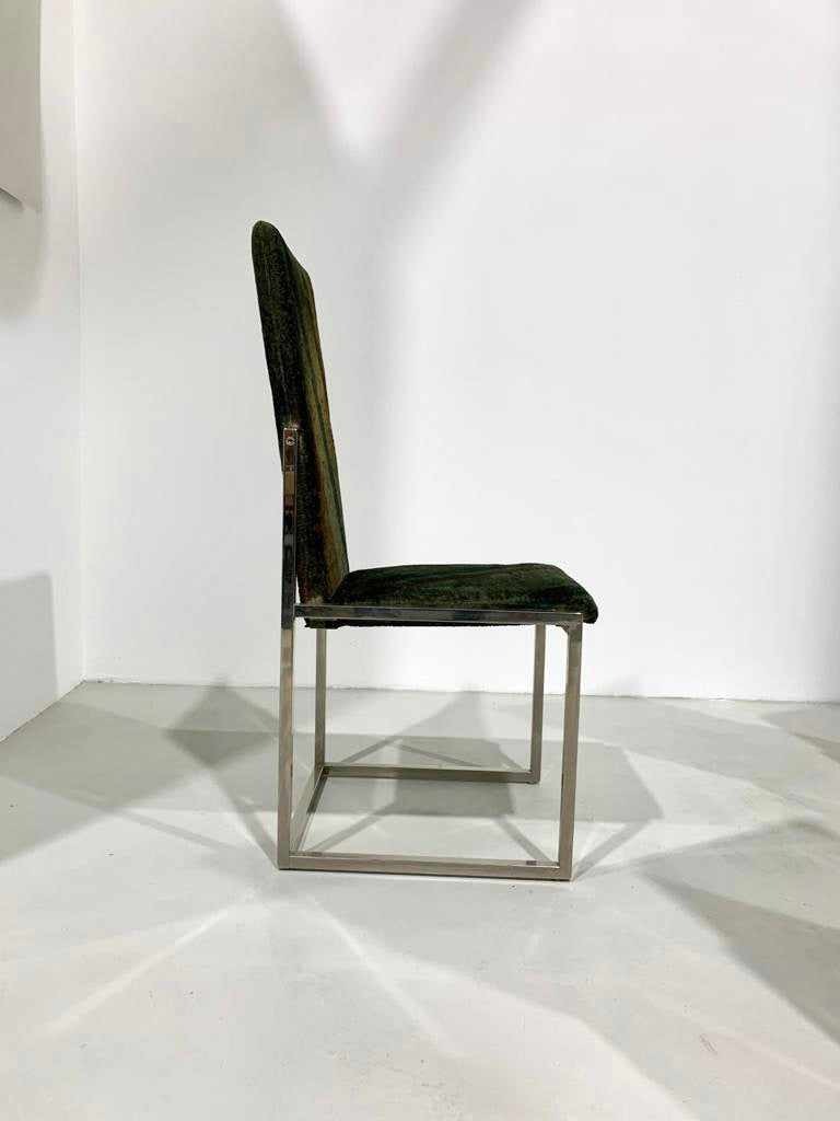 TURRI - Four Chairs in Metal and Missoni fabric. Privilege Collection, Set of 4, 1970s