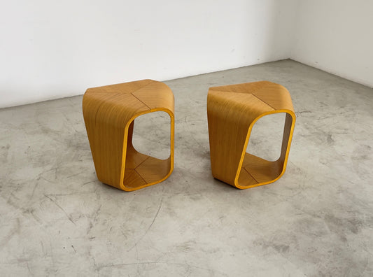 Pair Coffee Tables / Stools Model Infinity by Enrico Cesana for Busnelli, 1990s