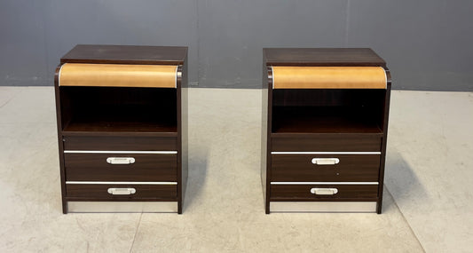 Pair of luminous nightstands, 1970s