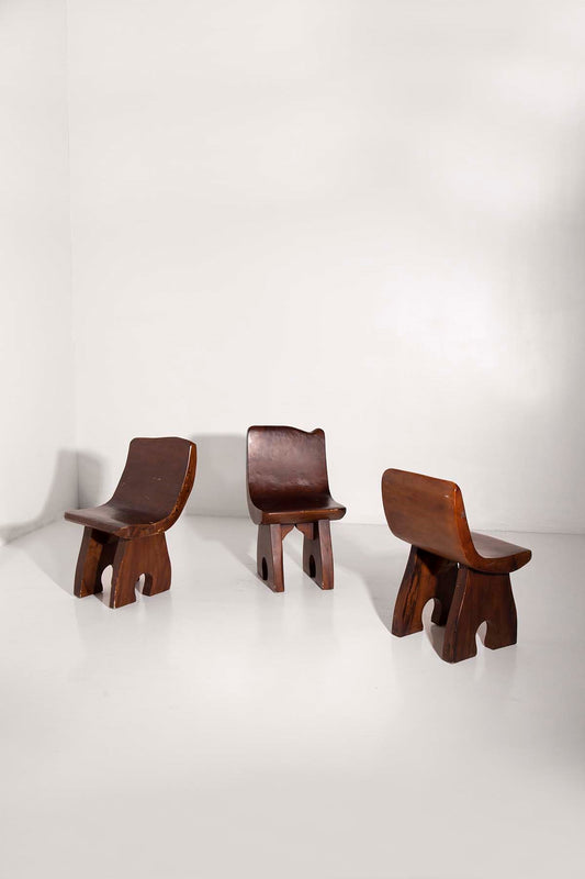 Three Chairs  attributed to Josè Zanine Caldas