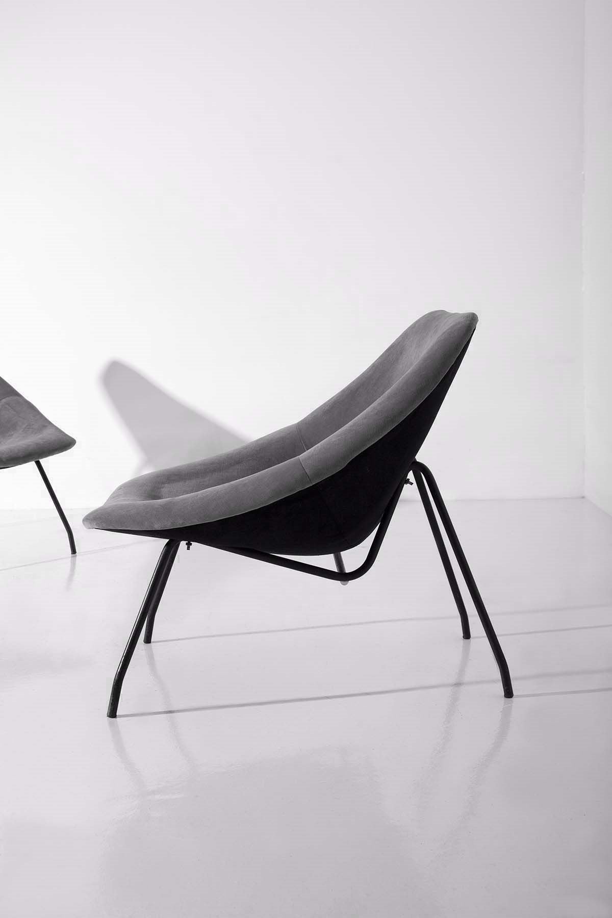 Augusto Bozzi Pair Armchairs (attr.)