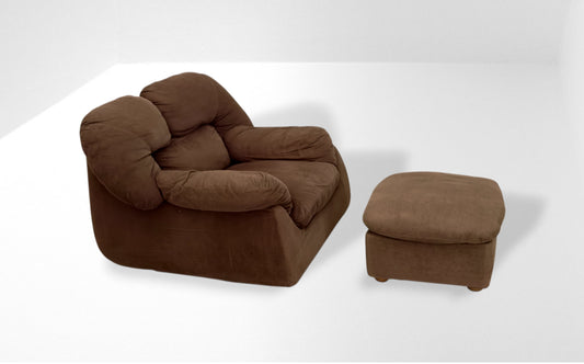 Mario Marenco, Armchair and ottoman attributed, Italy 1970s