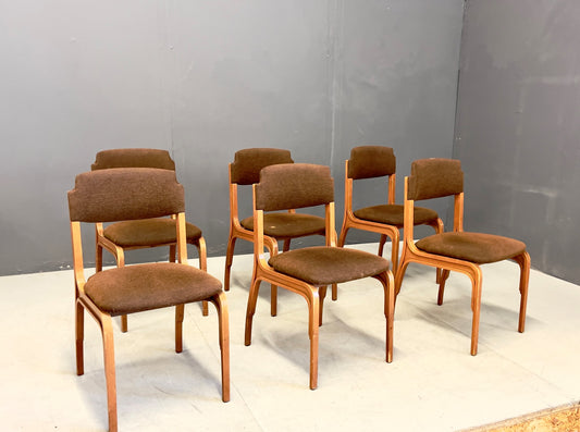 Six Chairs by Gianfranco Frattini  for Cantieri Carugati, 1960s