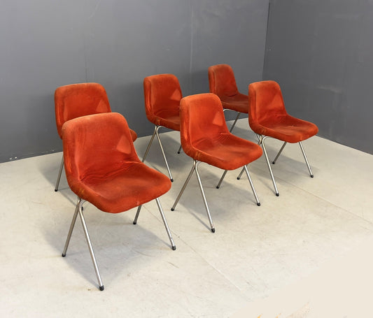 Italian Vintage chairs, Set of 6, 1960s