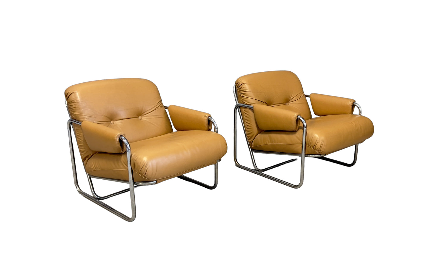 Pair Armchairs by Guido Faleschini, 1970s