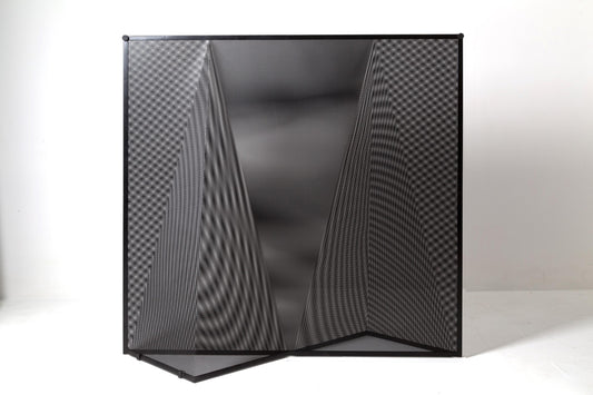 Optical Black Metal Screen 'Nillarosa' by Mario Botta for Alias, 1980s