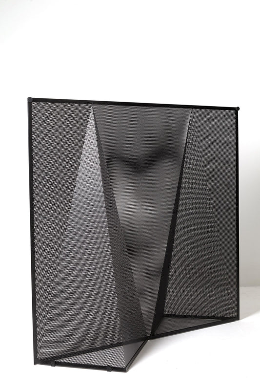Optical Black Metal Screen 'Nillarosa' by Mario Botta for Alias, 1980s