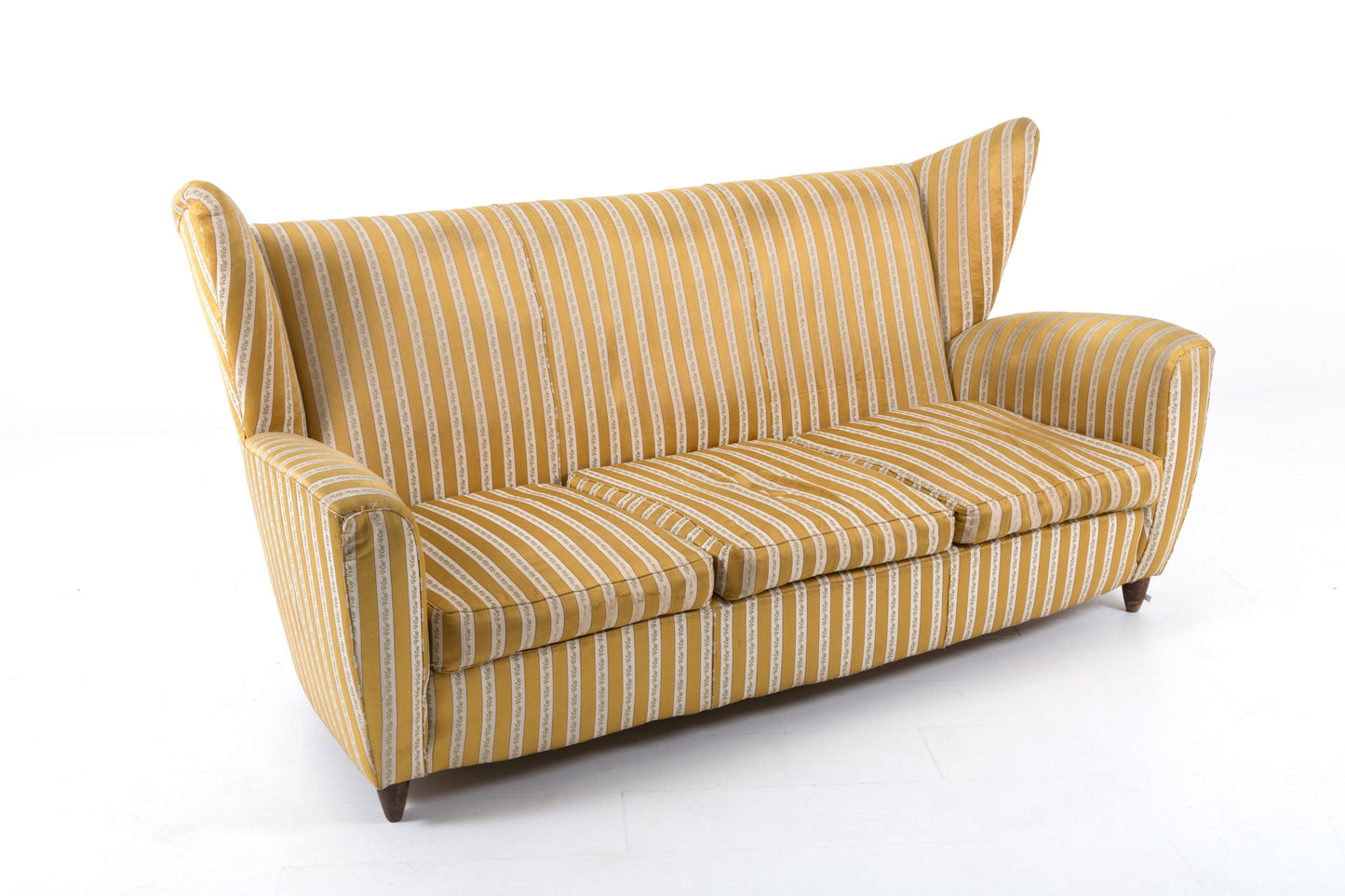 PAOLO BUFFA. Three seater sofa in original fabric, 1950s