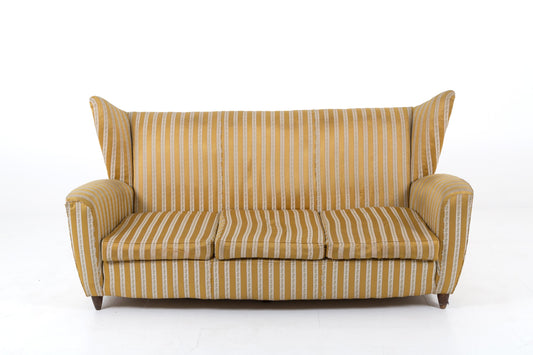 PAOLO BUFFA. Three seater sofa in original fabric, 1950s