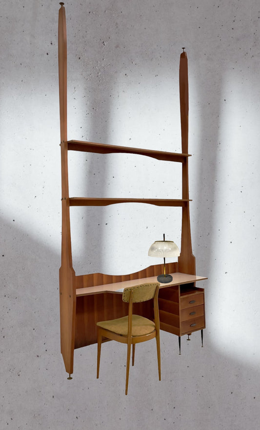 Italian Bookcase/desk with chair