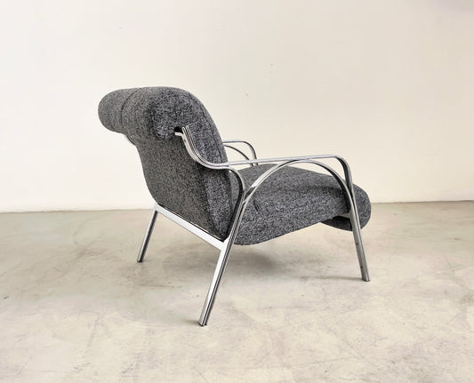 Vittorio Gregotti Gray fabric armchair 60's