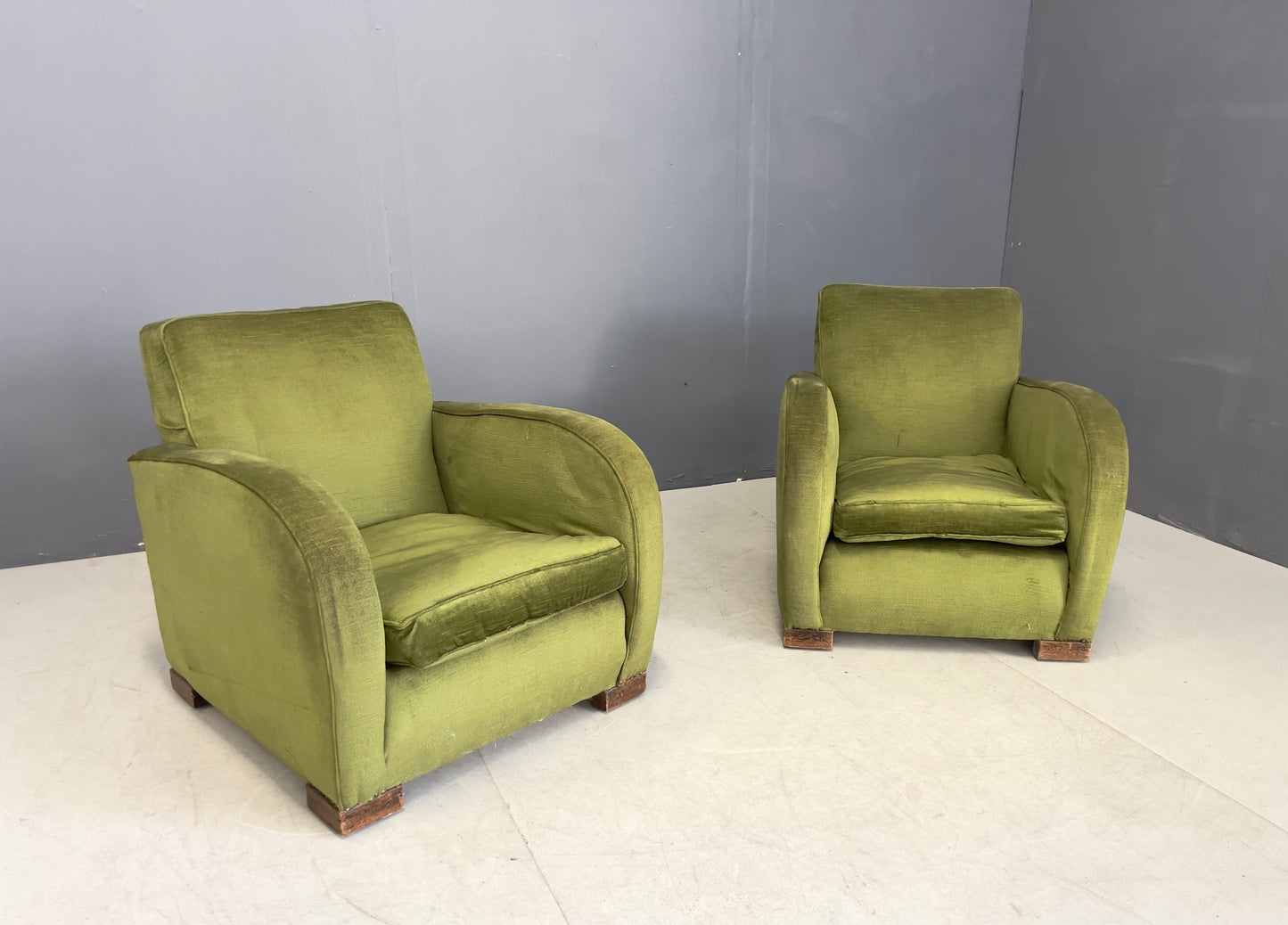 Italian Pair Armchairs, 1950s