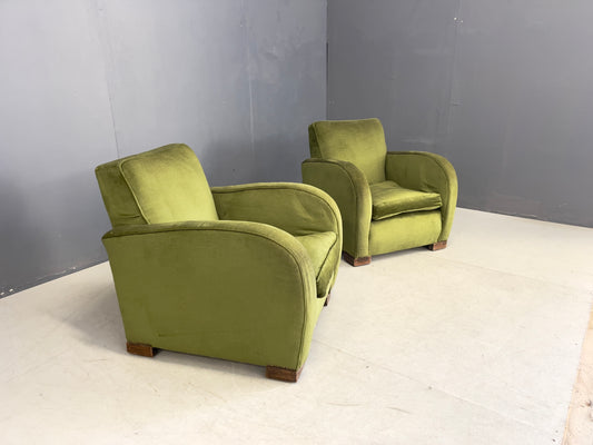 Italian Pair Armchairs, 1950s